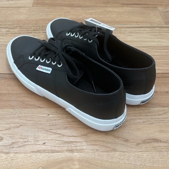 Superga Cotu 2750 Black Nappa Leather Women’s US 8.5 EU 39.5 - Picture 5 of 7